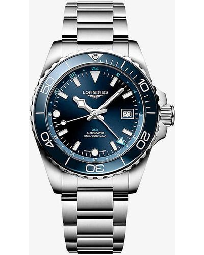 Longines L37904966 Hydroconquest Stainless-steel Automatic Watch - Blue
