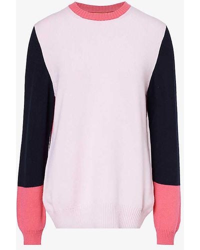 Barrie X Sofia Coppola Relaxed-fit Cashmere Jumper - Pink