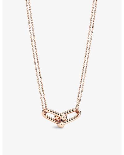 Tiffany & Co. Tiffany Hardwear Double Link 18ct Rose-gold Necklace - White