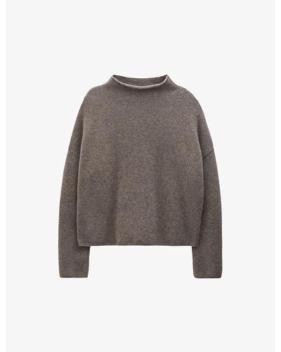 Filippa K Mika Yak Funnel-neck Wool-blend Sweater - Brown