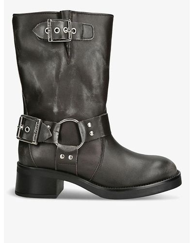 Steve Madden Men's Belgrave Mid Calf Chelsea Boot - Leather Upper With Platform & Elastic Panels - View #11