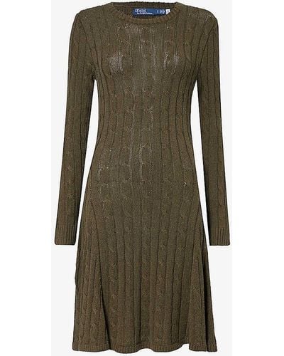 Polo Ralph Lauren Day Round-neck Knitted Mini Dress - Green