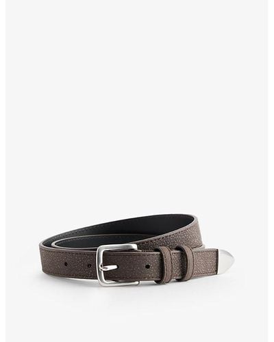 Paul Smith Branded Grained Leather Belt - Multicolor