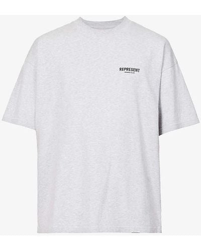 Represent Owners' Club Graphic-print Relaxed-fit Cotton-jersey T-shirt - White