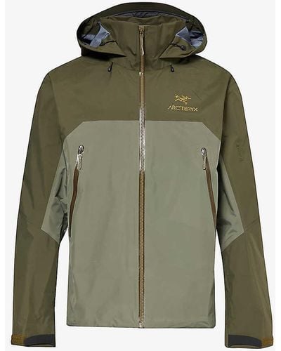 Arc'teryx Beta Brand-print Relaxed-fit Shell Hooded Jacket X - Green