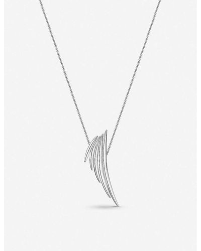 Shaun Leane Quill Sterling Silver Drop Necklace - White