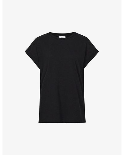 Reiss Tereza Cotton-jersey T-shirt - Black
