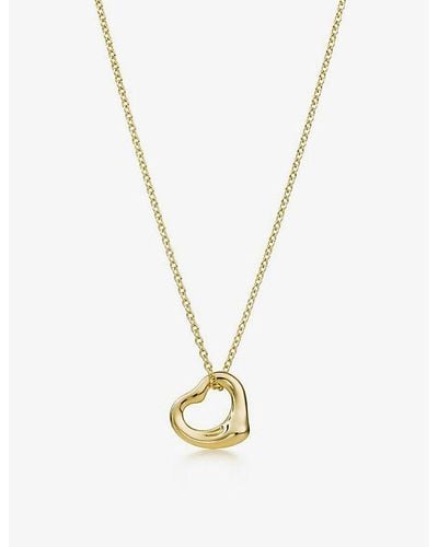 Tiffany & Co. Elsa Peretti® Open Heart 18ct Gold Necklace - Metallic