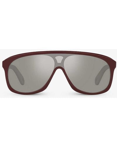 Chloé Ch0212s Pilot-frame Acetate Sunglasses - Grey