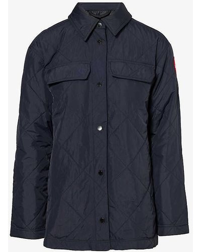 Canada Goose Albany Brand-patch Padded Shell Jacket - Blue