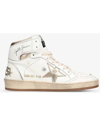 Golden Goose Sky Star 11522 Leather High-top Trainers - White