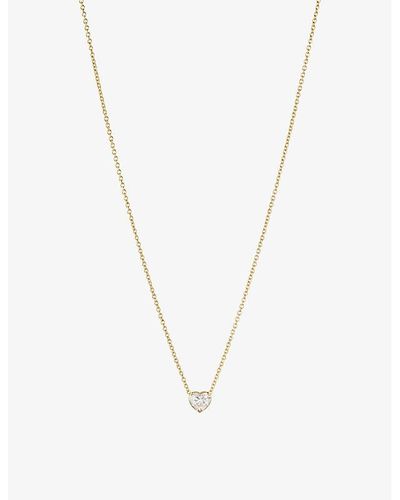 Sophie Bille Brahe Orangerie De Coeur 18ct Yellow-gold And 0.3ct Diamond Pendant Necklace - White