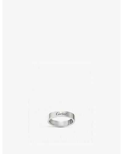 Cartier C De Platinum Wedding Ring - White