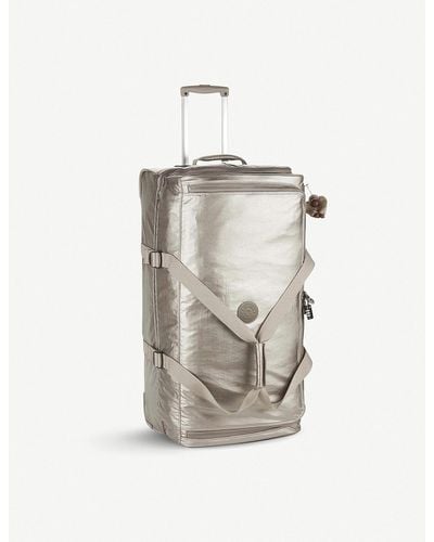 Kipling Teagan L Wheeled Nylon Duffle Bag 77cm - Metallic