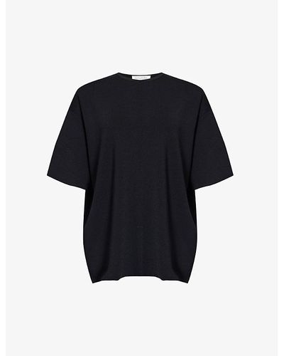 Frankie Shop Lenny Dropped-shoulder Oversized Jersey T-shirt - Black