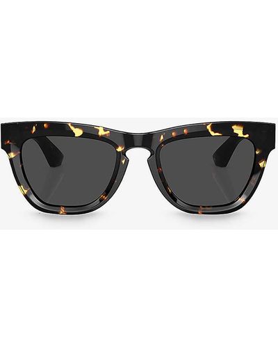 Burberry Be4415u Square-frame Acetate Sunglasses - Black
