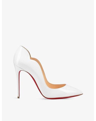 Christian Louboutin Hot Chick 100 Patent-leather Courts - White
