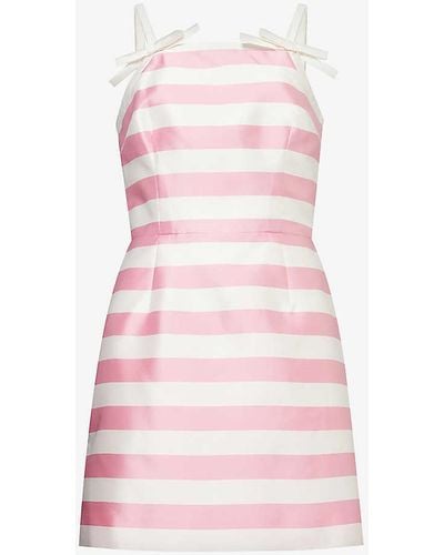 Rebecca Vallance Jocelyn -pattern Twill Mini Dress - Pink