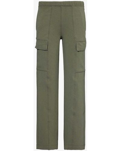 lululemon Cargo Double-knit Straight-leg Mid-rise Recycled Polyester-blend Trousers - Green