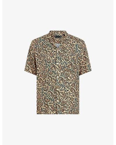 AllSaints Leo Paisley-print Relaxed-fit Woven Shirt - Multicolor