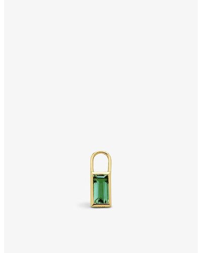 Monica Vinader Baguette 18ct Yellow Gold-plated Vermeil Sterling-silver And Onyx Ear Charm - Green