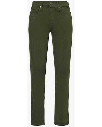 PAIGE Lennox Slim-fit Straight-leg Stretch-woven Jeans - Green