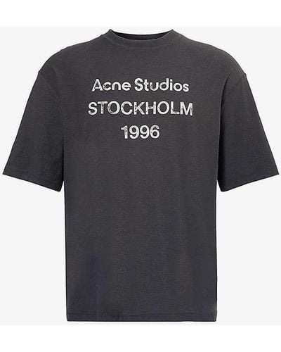 Acne Studios Exford Cotton-blend Jersey T-shirt - Black