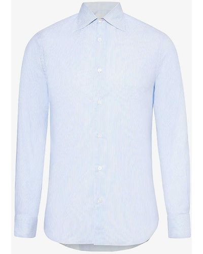 Paul Smith Striped Slim-fit Cotton Shirt - White