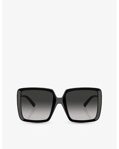 Tiffany & Co. Tf4212u Square-frame Acetate And Metal Sunglasses - Black
