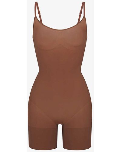 Skims Everyday Fitted Stretch-woven Body - Brown