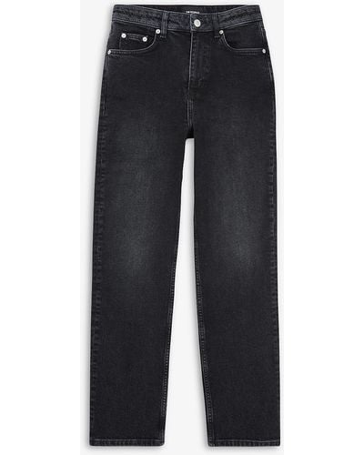 The Kooples Cropped Straight-leg High-rise Stretch-denim Jeans - Blue