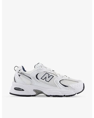 New Balance Mr530 Logo-embossed Leather And Mesh Low-top Sneakers 7. - White