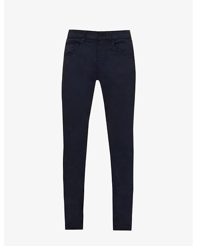 7 For All Mankind Brand-patch Belt-loop Regular-fit Stretch-denim Jeans - Blue