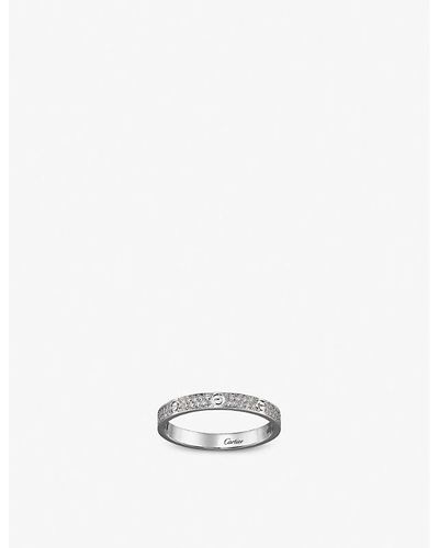 Cartier Love Small 18ct White-gold And 0.19ct Brilliant-cut Diamond Wedding Ring