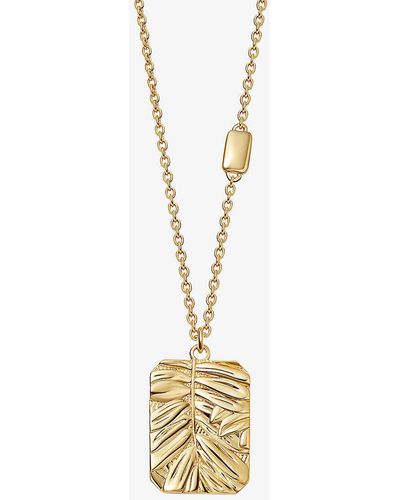 Astley Clarke Terra Cherished 18ct Yellow Gold-plated Vermeil Pendant Necklace - Metallic