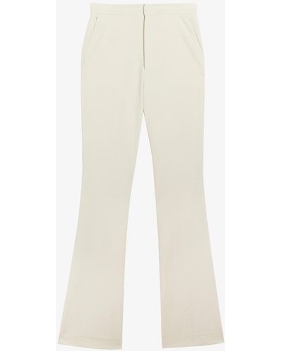 Ted Baker Joannit Tab-detail Wide-leg Woven Trousers - White
