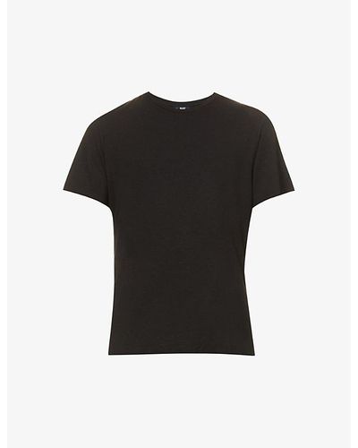 PAIGE Cash Crewneck Cotton-blend T-shirt - Black