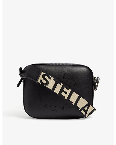 Stella McCartney Logo Mini Faux-leather Cross-body Camera Bag - Black
