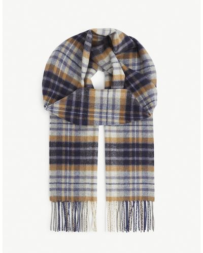 Johnstons of Elgin Checked Cashmere Scarf - Multicolor