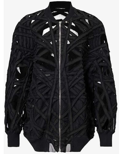 Rick Owens Panelled Relaxed-fit Woven Jacket - Black