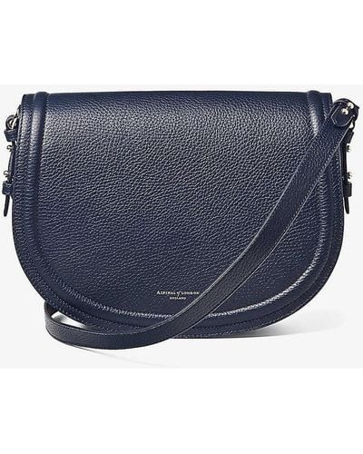 Aspinal of London Vy Stella Grained-leather Cross-body Bag - Blue