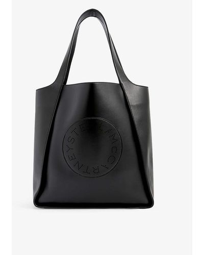 Stella McCartney Circle Faux Leather Tote Bag - Black