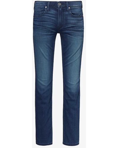 PAIGE Lennox Slim-fit Slim-leg Stretch-woven Jeans - Blue