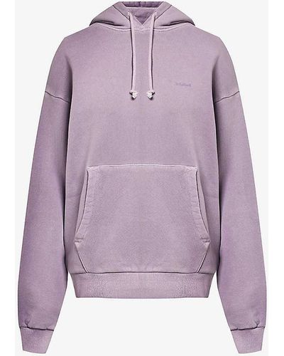 GYMSHARK Everywear Comfort Logo-embossed Cotton-jersey Hoody - Purple
