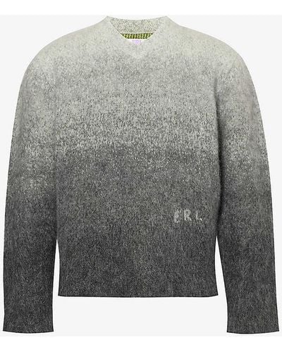 ERL Gradient-pattern Wool-blend Knitted Jumper - Grey