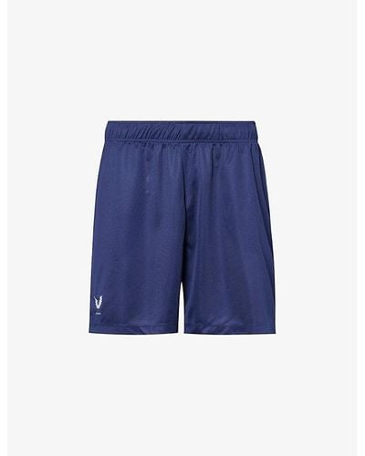 Castore Brand-print Relaxed-fit Woven Shorts X - Blue