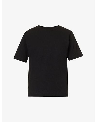 Dries Van Noten Boxy-fit Round-neck Cotton-jersey T-shirt - Black