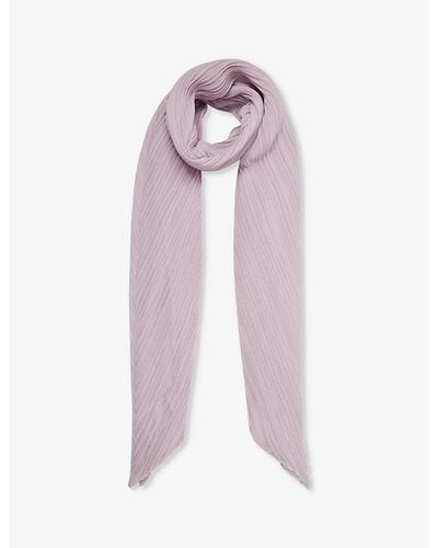 Pleats Please Issey Miyake Madame Pleated Woven Scarf - Pink
