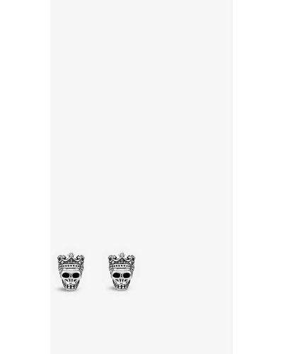 Thomas Sabo Rebel Kingdom Sterling-silver And Zirconia Earrings - Black