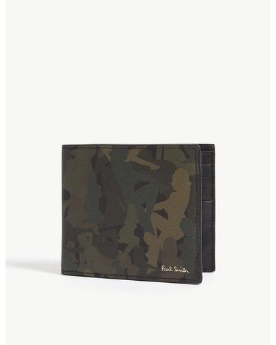 Paul Smith Naked Lady Camouflage Leather Wallet - Green